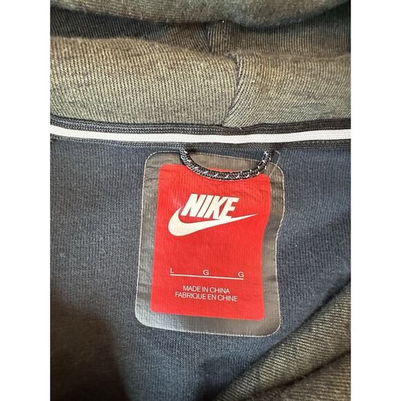 Nike Hoodie Womens Large Tech Fleece Cape Full Zip Sweatshirt 2102 - Picture 10 of 11